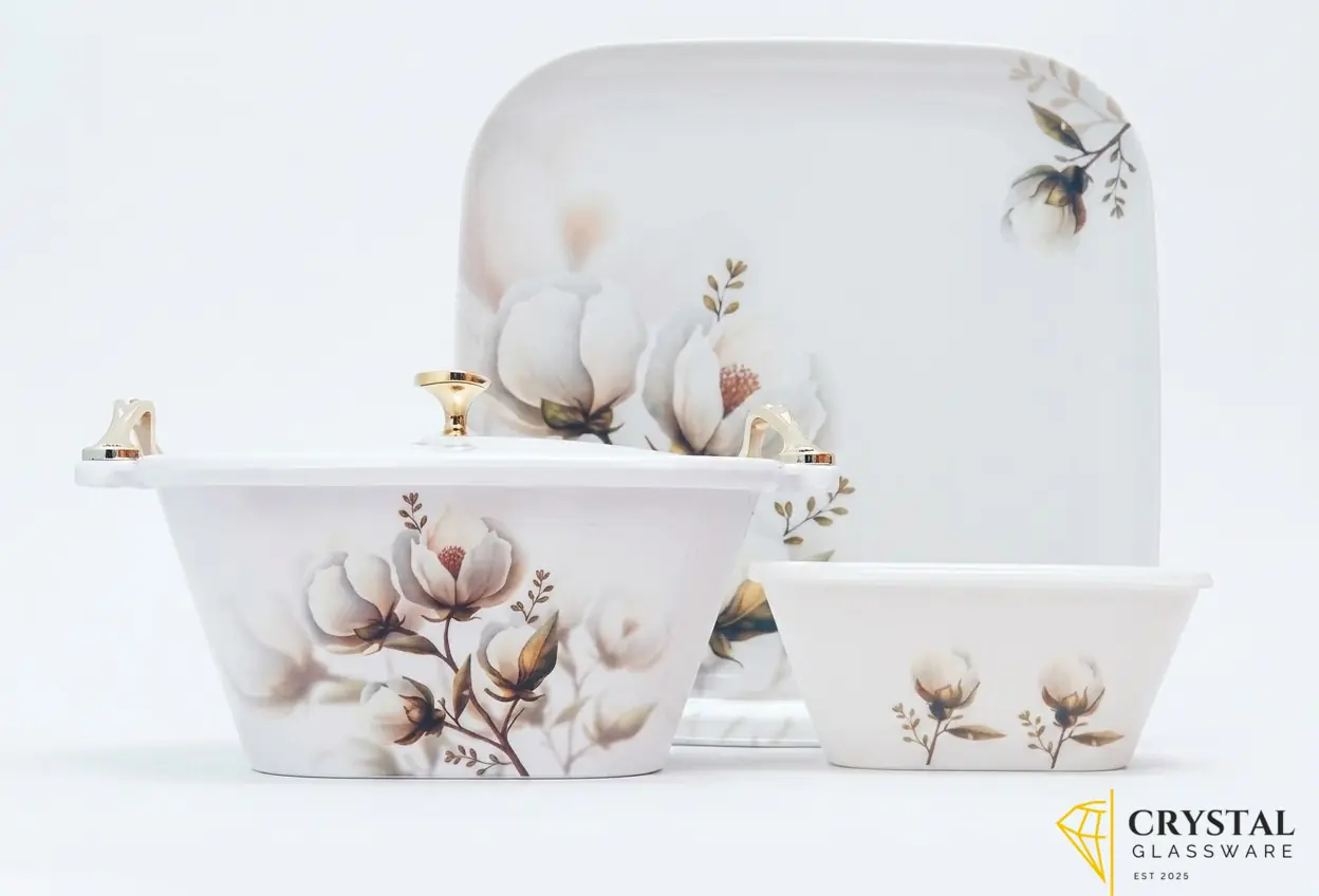 Graceware Sirena Neue Crystal Coated 88 Pcs Dinner Set  